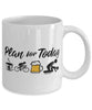 Funny Cyclist Mug Adult Humor Plan For Today Cycling Coffee Mug 11oz 15oz White
