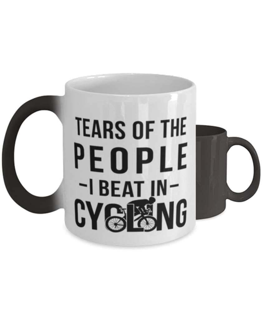 Funny Cyclist Mug Tears Of The People I Beat In Cycling Coffee Mug Color Changing 11oz