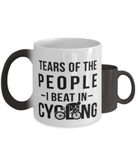 Funny Cyclist Mug Tears Of The People I Beat In Cycling Coffee Mug Color Changing 11oz