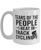 Funny Cyclist Mug Tears Of The People I Beat In Track Cycling Coffee Mug 15oz White