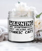 Funny Cymric Cat Candle Warning May Spontaneously Start Talking About Cymric Cats 9oz Vanilla Scented Candles Soy Wax
