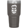 Funny Dad Beard Tumbler Respect The Beard Laser Etched 30oz Stainless Steel Tumbler