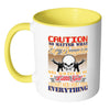 Funny Dad Daughter Mug Caution No Matter What Age White 11oz Accent Coffee Mugs