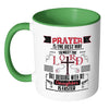 Funny Dad Daughter Mug Prayer Is The Best Way To White 11oz Accent Coffee Mugs