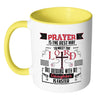 Funny Dad Daughter Mug Prayer Is The Best Way To White 11oz Accent Coffee Mugs