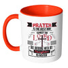 Funny Dad Daughter Mug Prayer Is The Best Way To White 11oz Accent Coffee Mugs