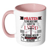 Funny Dad Daughter Mug Prayer Is The Best Way To White 11oz Accent Coffee Mugs