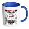 Funny Dad Daughter Mug Prayer Is The Best Way To White 11oz Accent Coffee Mugs