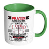 Funny Dad Daughter Mug Prayer Is The Best Way To White 11oz Accent Coffee Mugs