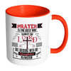 Funny Dad Daughter Mug Prayer Is The Best Way To White 11oz Accent Coffee Mugs