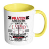 Funny Dad Daughter Mug Prayer Is The Best Way To White 11oz Accent Coffee Mugs