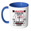 Funny Dad Daughter Mug Prayer Is The Best Way To White 11oz Accent Coffee Mugs