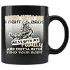 Funny Dad Mug Mess With Me I Fight Back Mess With My 11oz Black Coffee Mugs