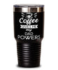 Funny Dad Tumbler Coffee Gives Me My Dad Powers 30oz Stainless Steel Black