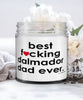 Funny Dalmador Dog Candle B3st F-cking Dalmador Dad Ever 9oz Vanilla Scented Candles Soy Wax
