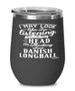 Funny Danish Longball Wine Glass I May Look Like I'm Listening But In My Head I'm Thinking About Danish longball 12oz Stainless Steel Black