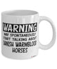 Funny Danish Warmblood Horse Mug Warning May Spontaneously Start Talking About Danish Warmblood Horses Coffee Cup White