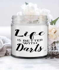 Funny Darts Candle Life Is Better With Darts 9oz Vanilla Scented Candles Soy Wax