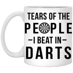 Funny Darts Mug Tears of The People I Beat In Darts Coffee Cup 11oz White XP8434