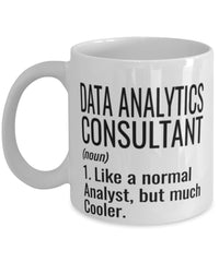 Funny Data Analytics Consultant Mug Like A Normal Analyst But Much Cooler Coffee Cup 11oz 15oz White
