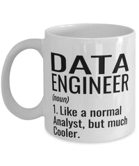 Funny Data Engineer Mug Like A Normal Analyst But Much Cooler Coffee Cup 11oz 15oz White