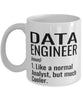 Funny Data Engineer Mug Like A Normal Analyst But Much Cooler Coffee Cup 11oz 15oz White