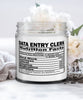 Funny Data Entry Clerk Candle Nutrition Facts 9oz Vanilla Scented Candles Soy Wax
