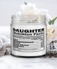 Funny Daughter Candle Nutrition Facts 9oz Vanilla Scented Candles Soy Wax