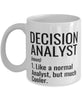 Funny Decision Analyst Mug Like A Normal Analyst But Much Cooler Coffee Cup 11oz 15oz White