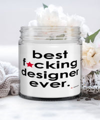 Funny Designer Candle B3st F-cking Designer Ever 9oz Vanilla Scented Candles Soy Wax