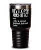 Funny Developer Architect Tumbler Like A Normal Architect But Much Cooler 30oz Stainless Steel Black