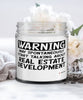 Funny Developer Candle Warning May Spontaneously Start Talking About Real Estate Development 9oz Vanilla Scented Candles Soy Wax