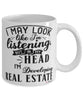 Funny Developer Mug I May Look Like I'm Listening But In My Head I'm Developing Real Estate Coffee Cup White