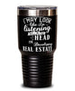 Funny Developer Tumbler I May Look Like I'm Listening But In My Head I'm Developing Real Estate 30oz Stainless Steel Black