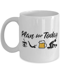 Funny Diver Mug Adult Humor Plan For Today Diving Coffee Mug 11oz 15oz White