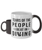 Funny Diver Mug Tears Of The People I Beat In Diving Coffee Mug Color Changing 11oz