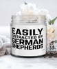 Funny Dog Candle Easily Distracted By German Shepherds 9oz Vanilla Scented Candles Soy Wax