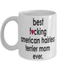 Funny Dog Mug B3st F-cking American Hairless Terrier Mom Ever Coffee Mug White