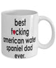 Funny Dog Mug B3st F-cking American Water Spaniel Dad Ever Coffee Mug White