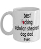 Funny Dog Mug B3st F-cking Anatolian Shepherd Dog Dad Ever Coffee Mug White