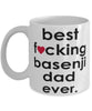 Funny Dog Mug B3st F-cking Basenji Dad Ever Coffee Mug White