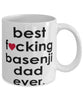 Funny Dog Mug B3st F-cking Basenji Dad Ever Coffee Mug White