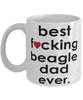 Funny Dog Mug B3st F-cking Beagle Dad Ever Coffee Mug White