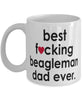 Funny Dog Mug B3st F-cking Beagleman Dad Ever Coffee Cup White