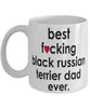 Funny Dog Mug B3st F-cking Black Russian Terrier Dad Ever Coffee Mug White