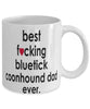 Funny Dog Mug B3st F-cking Bluetick Coonhound Dad Ever Coffee Mug White