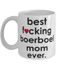 Funny Dog Mug B3st F-cking Boerboel Mom Ever Coffee Mug White