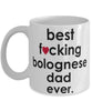 Funny Dog Mug B3st F-cking Bolognese Dad Ever Coffee Mug White