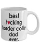 Funny Dog Mug B3st F-cking Border Collie Dad Ever Coffee Mug White