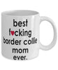 Funny Dog Mug B3st F-cking Border Collie Mom Ever Coffee Mug White